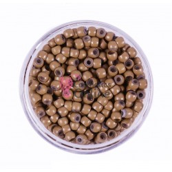 Inele Micronano Rings cu silicon pentru extensii de par 100 bucati Blond Inchis NRG09